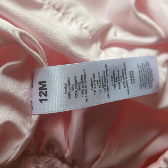 NWT Carter's light pink special occasion baby dress size 12 mos - Picture 10 of 11